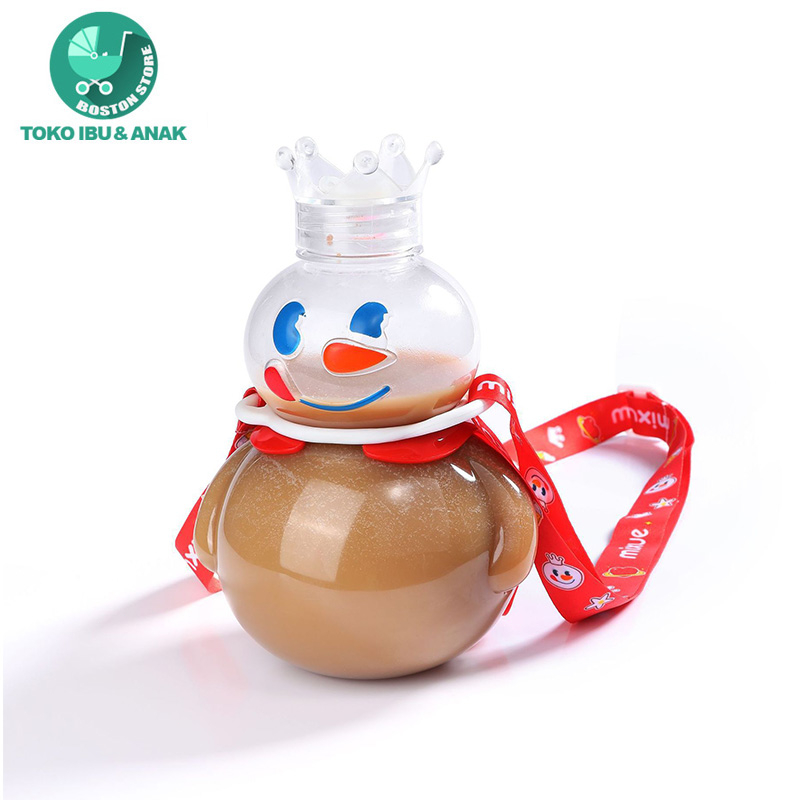 Bostonstore COD Botol Minum Mixue Snow King Viral 700ml FREE Tali / Wadah Tempat Penyimpanan Air Bentuk Boneka Salju Unik Lucu Bottle Tumbler