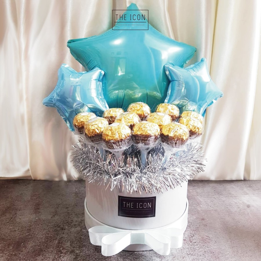 

ferrero rocher box bouquet | buket coklat bloom box | kado ulang tahun
