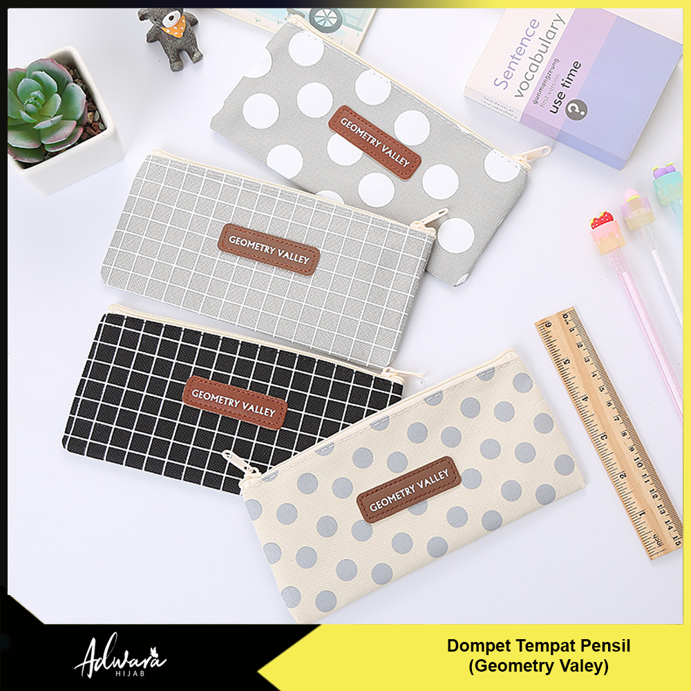 Pouch Tempat Pensil Motif Geometry Valley