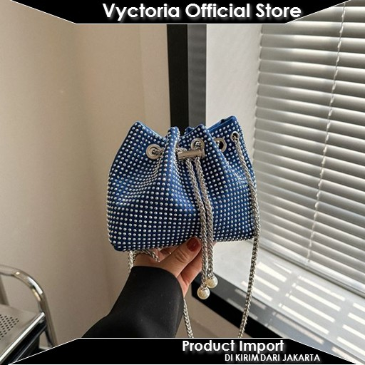 (COD) Vyctoria VOS02086 Tas Selempang Serut Kekinian Wanita Cantik Import JTF02086 02086