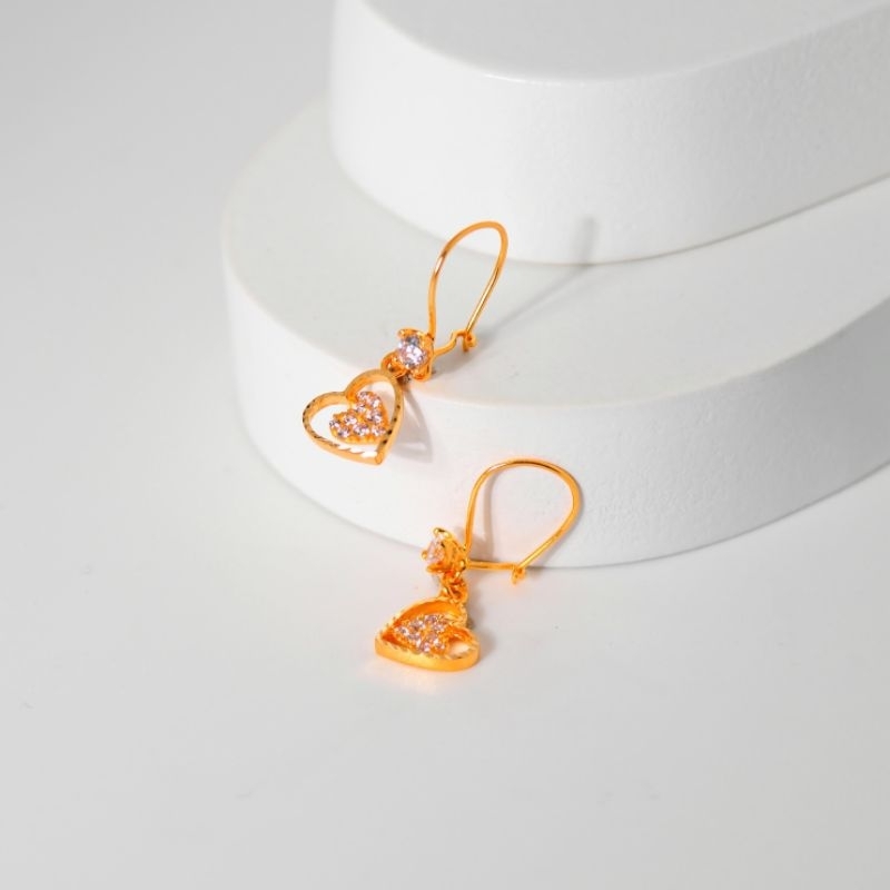 Anting Emas Kawatan Waru Mata Tabur Cukitan Samping - Toko Emas Gadjah