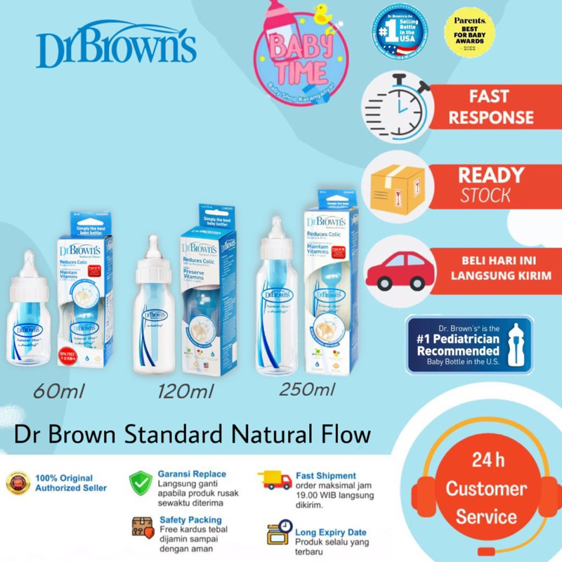 DR BROWNS Natural Flow Bottle 60ml, 120ml, 240ml Botol Dr Brown dr brown’s