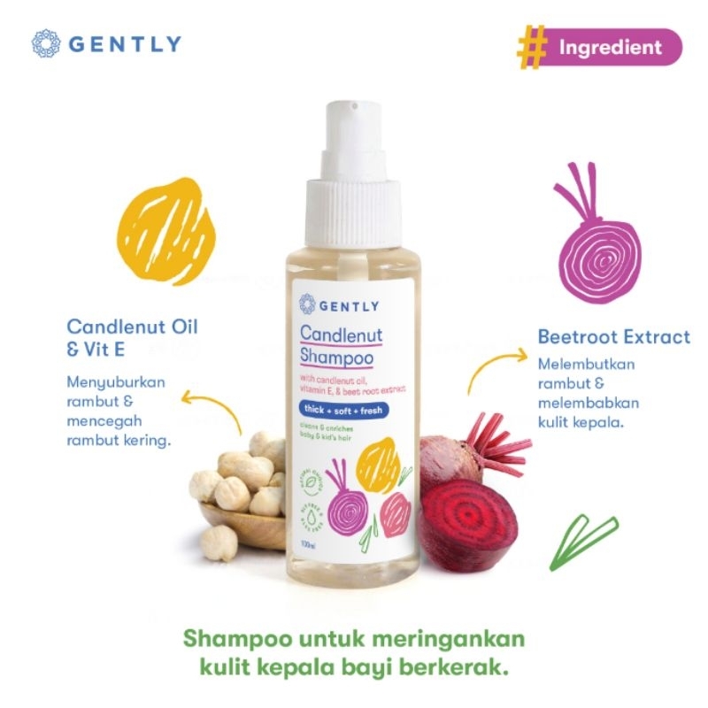 Gently Candlenut Shampoo | Shampoo Kemiri Bayi dan Anak