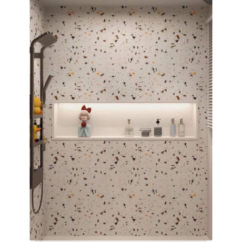 Roman Granit 60x60 Terazo GT602145R dVancouver Bone/ Lantai Teraso/ Ubin Terrazo / Granit Teraso/ Gr