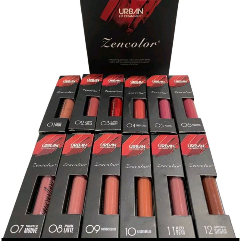 Lipstik ZENCOLOR Urban matte lipcream berkualitas