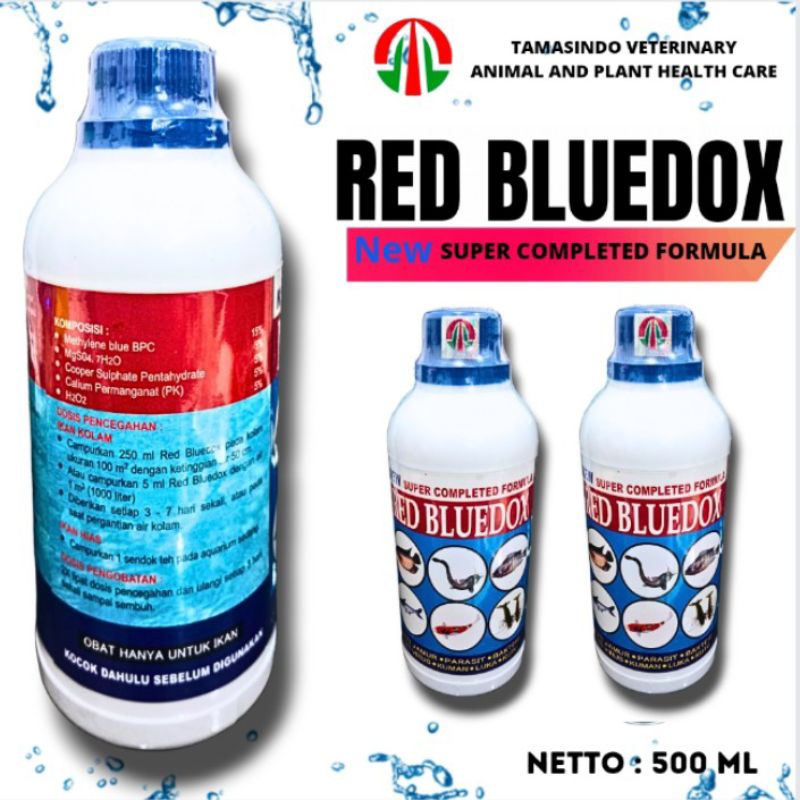 Obat Ikan Hias Anti Jamur Parasit Bakteri RED BLUEDOX 500ML