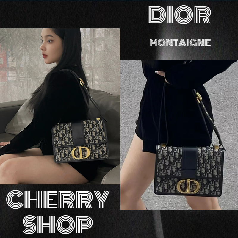 ✨100% genuine Dior 30 MONTAIGNE Montaigne bag women's crossbody bag large medium