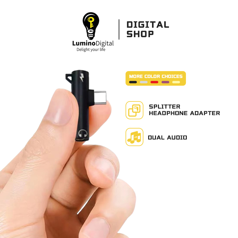 2in1 Splitter Adapter Lightning To Headphone Jack 3.5mm Adapter Dual Audio Connector Phone 6 7 8 Plus