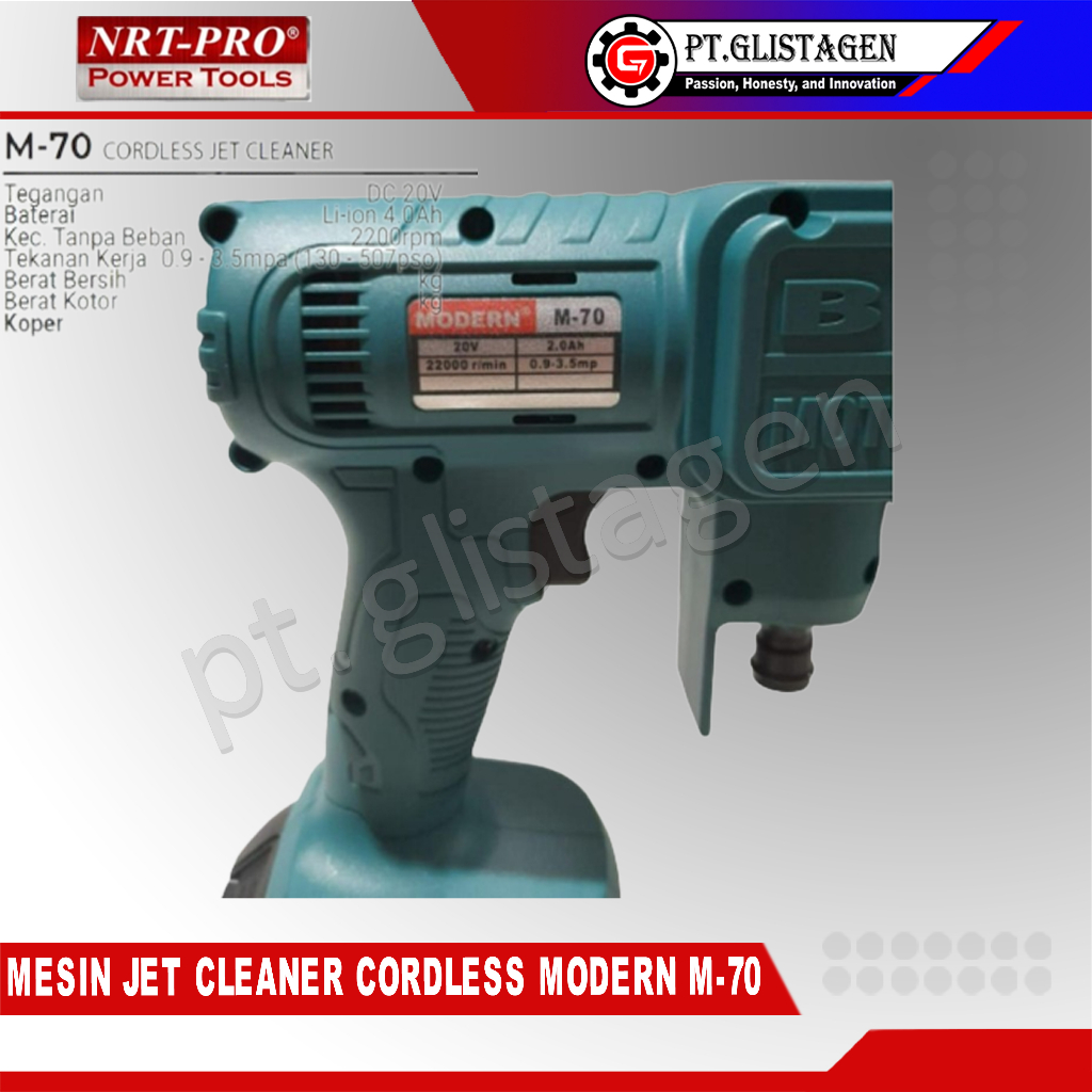 MODERN M-70 Mesin Jet Cleaner Cordless Steam Cuci Motor Mobil AC M70