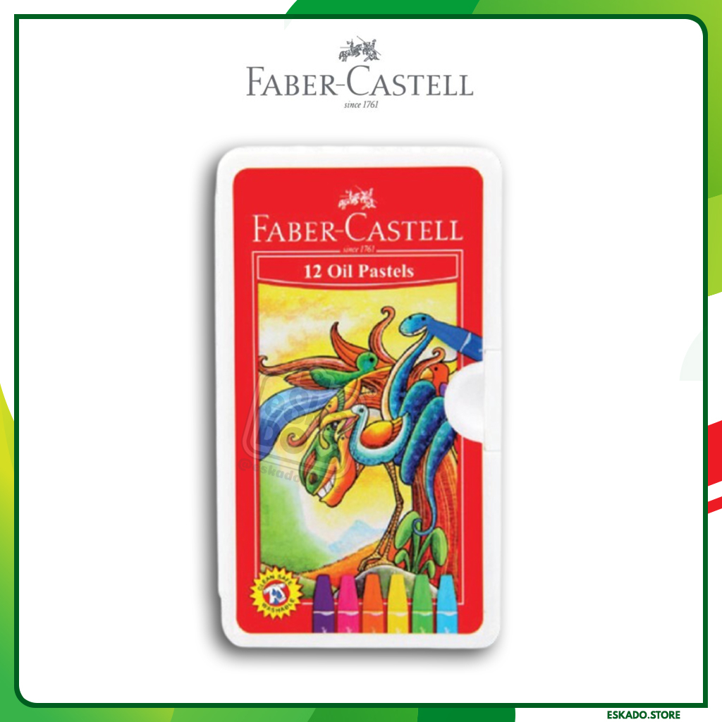 Faber-Castell Hexagonal Oil Pastel / Crayon Faber 12 Warna