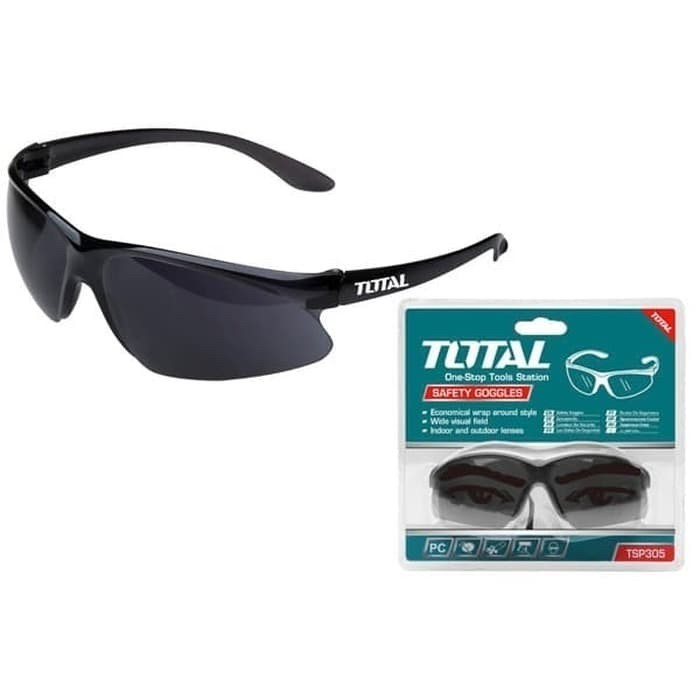 TOTAL TOOLS TSP305 Safety Goggles Kacamata Safety kaca mata las hitam