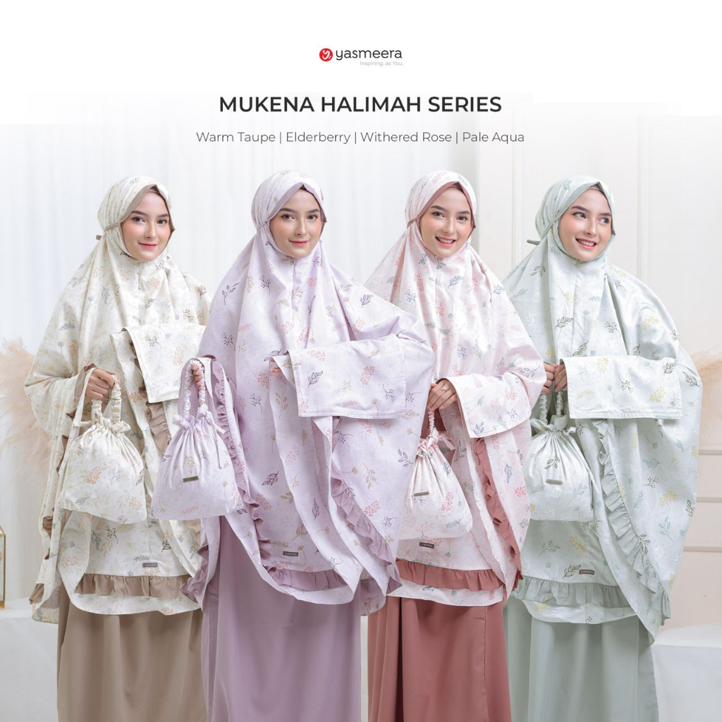 MUKENA DEWASA - MUKENA TERBARU 2023 - MUKENA FREE TAS - HALIMAH by Yasmeera - MUKENA DAILY