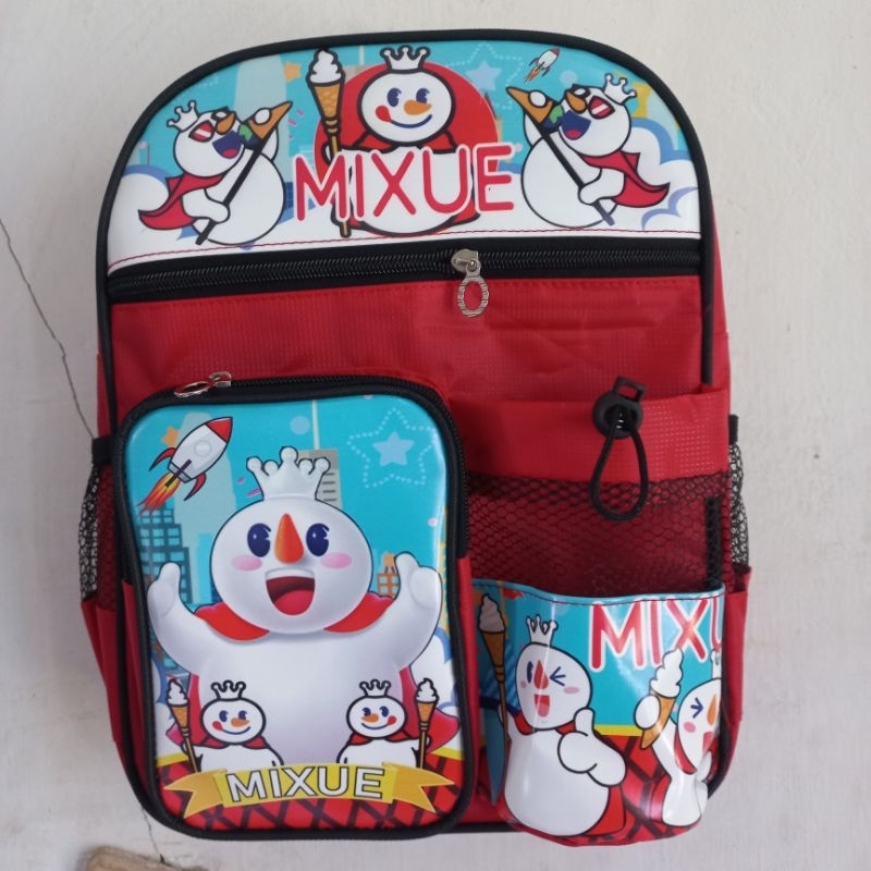 Mixue Tas anak SD dan TK printing botol cwe cwo tas wanita tas pria redy tas murah bagus berbagai kalakter