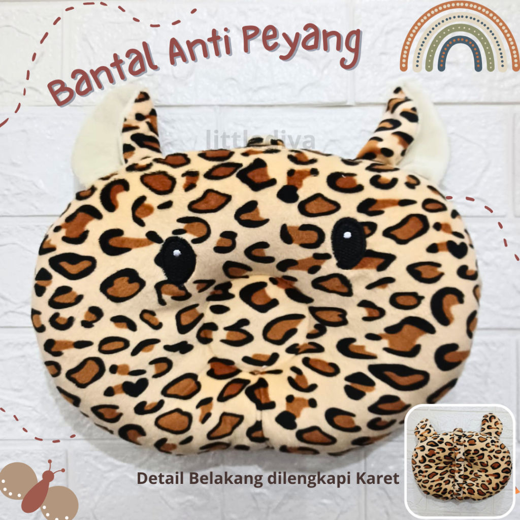 CHEETAH Bantal Anti Peyang Bayi Karakter Lucu Empuk Peang Pillow Baby Kado Lahiran