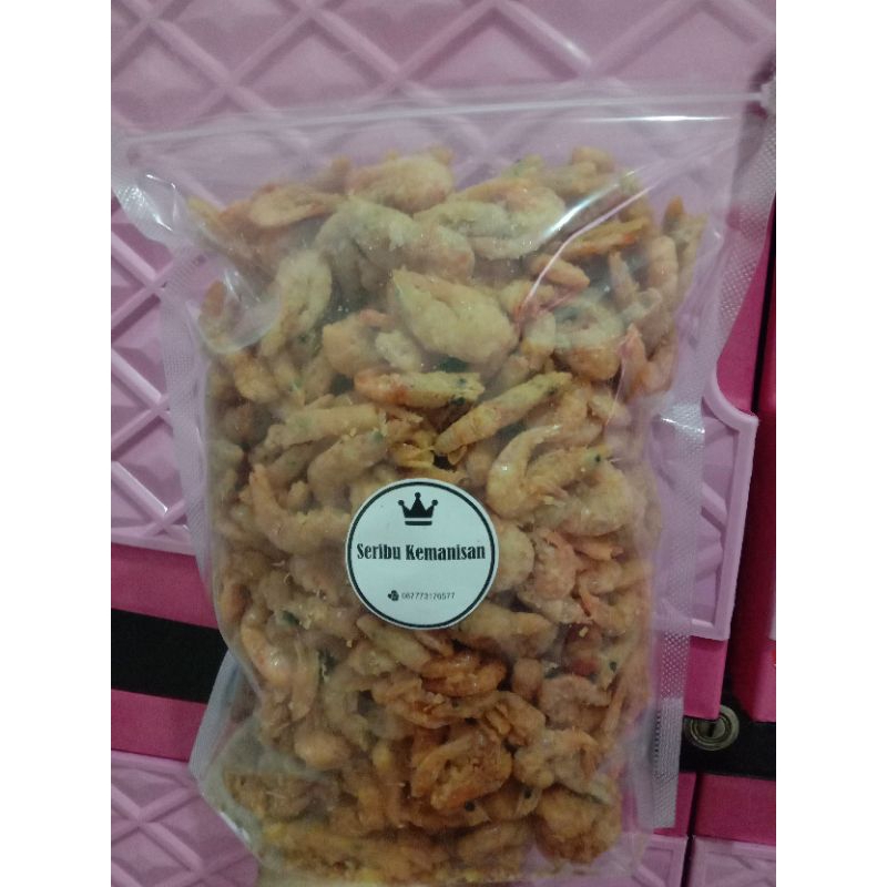 

UDANG CRISPY / Udang Goreng, Udang Kriuk 500 Gram (Tanpa PENGAWET & MSG)