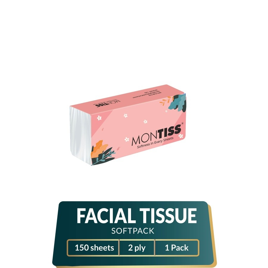 Tisu Wajah Montiss 150s / Facial Tissue Montis 150 Sheets 2 Ply