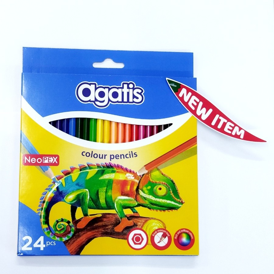 

AGATIS Pensil Warna Neopex Hexagonal 24 Warna / Pencil Menggambar dan Mewarnai isi 24