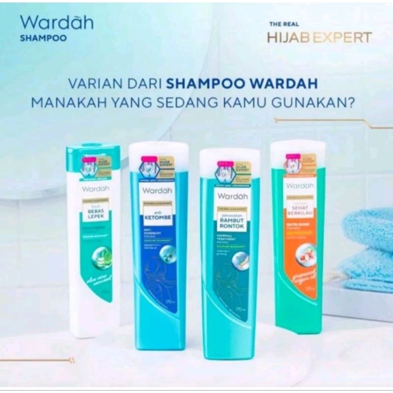 Wardah Shampoo 170ml Anti Dendruff / Hairfall Treatment / Nutri Shine / Daily Fresh