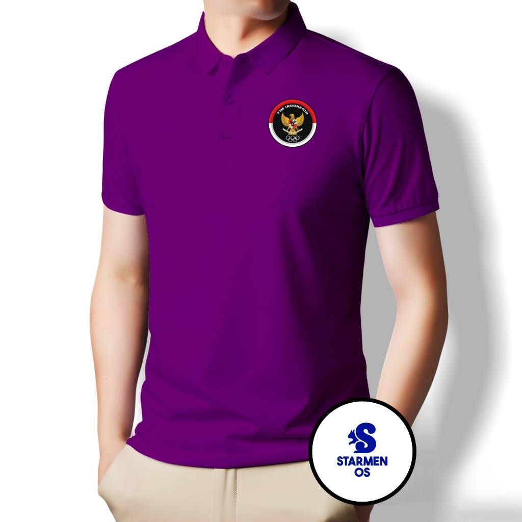 Kaos Wangki Polo T-Shirt Pria Kerah Polos Logo TIM INDONESIA 2023 ( 20 WARNA ) Part 2