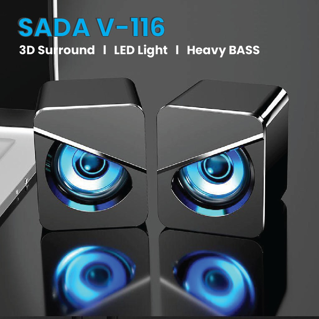 Spiker Speaker Mc V-116 Mini Computer Spiker Speaker Gaming Stereo Sound With Led