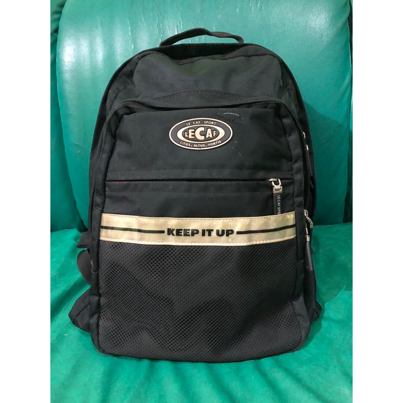 PL TAS RANSEL BRAND LECAF HITAM NO MINUS ORIGINAL PRIA PEELOVED UNTUK SEKOLAH ATAU KULIAH MURAH