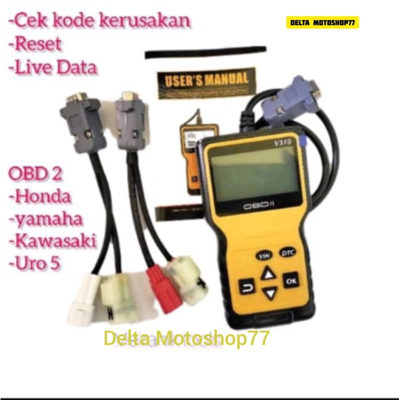 SCANER OBD 2 V310 untuk motor injeksi 1 PAKET SCANER+KABEL