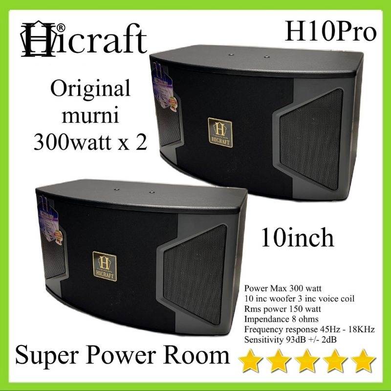 Hicraft H 10 Pro 10 Inch, Speaker Karaoke Suara Bagus, Hotel, Gereja.!