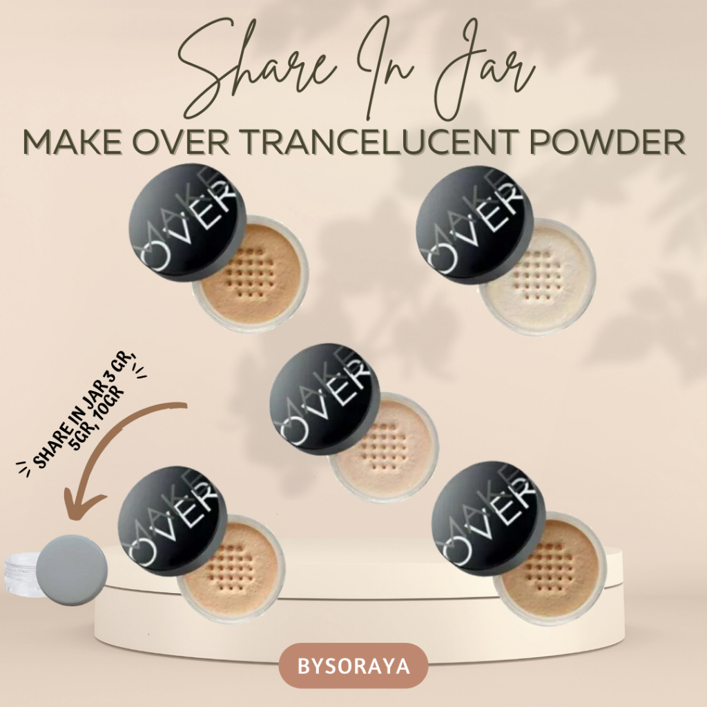 [SHARE IN JAR] MAKE OVER Silky Smooth Translucent Powder Porcelain Rosy Champagne Toffee Snow Buttermilk Vanilla