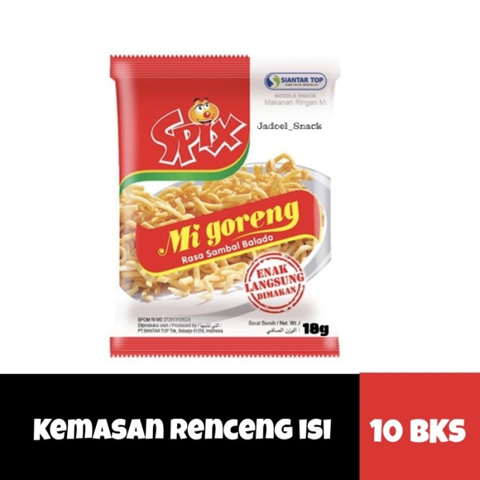 

Mie SPIX RASA MI GORENG ISI 10 X 18 GR By Jadoel_Snack