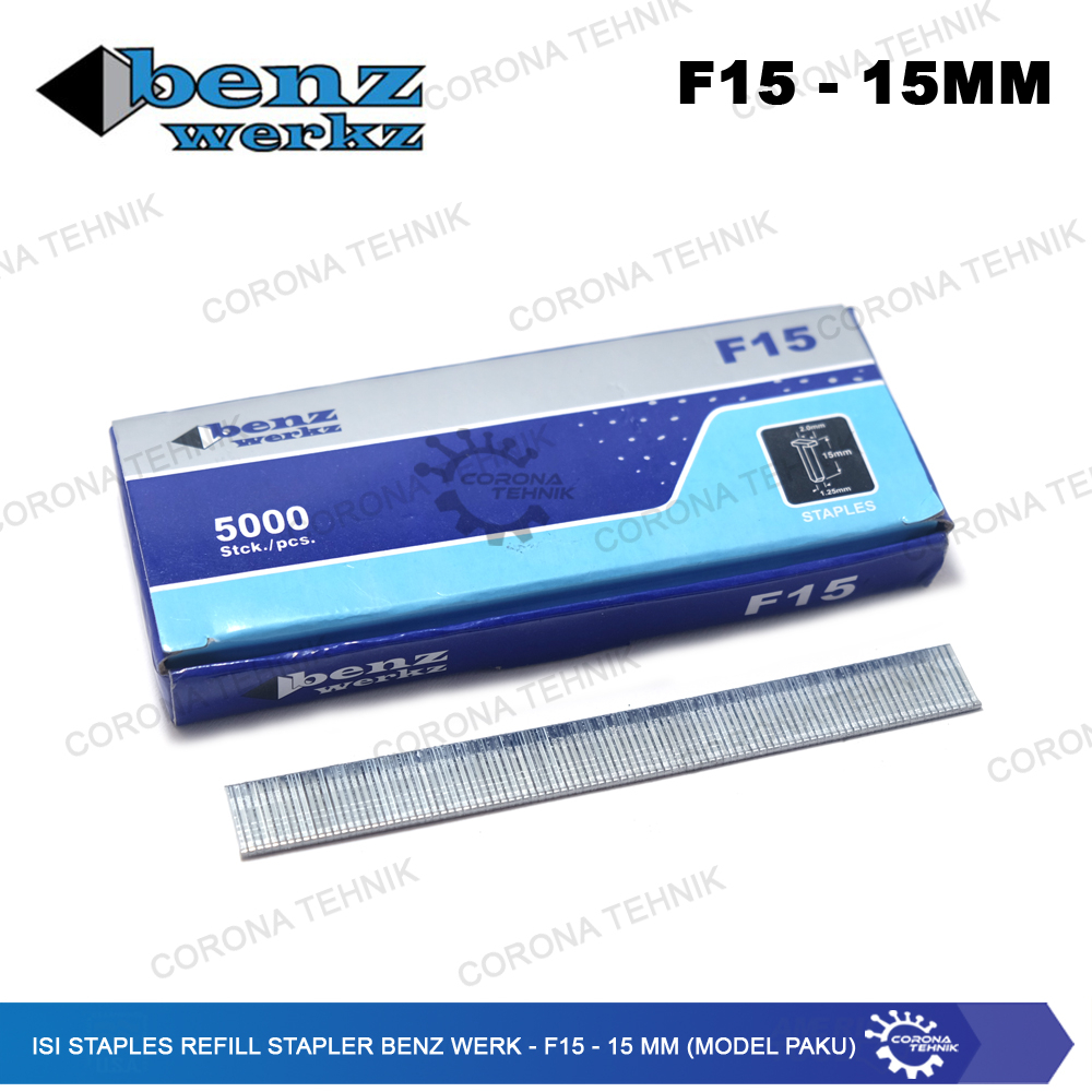 F15 - 15 mm (Model Paku) - Isi Staples Refill Stapler Benz Werk