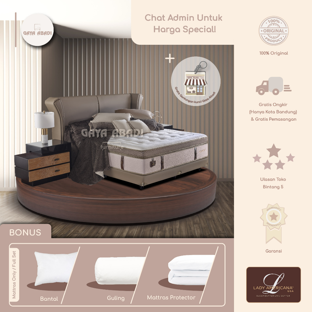 Springbed Lady Americana Sovereign / Kasur Lady Americana Sovereign - Lady Americana Springbed