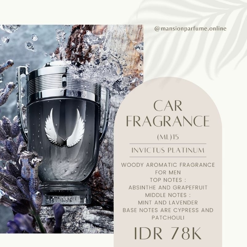MANSION Parfum Mobil Premium, Invictus Platinum #NewArrival
