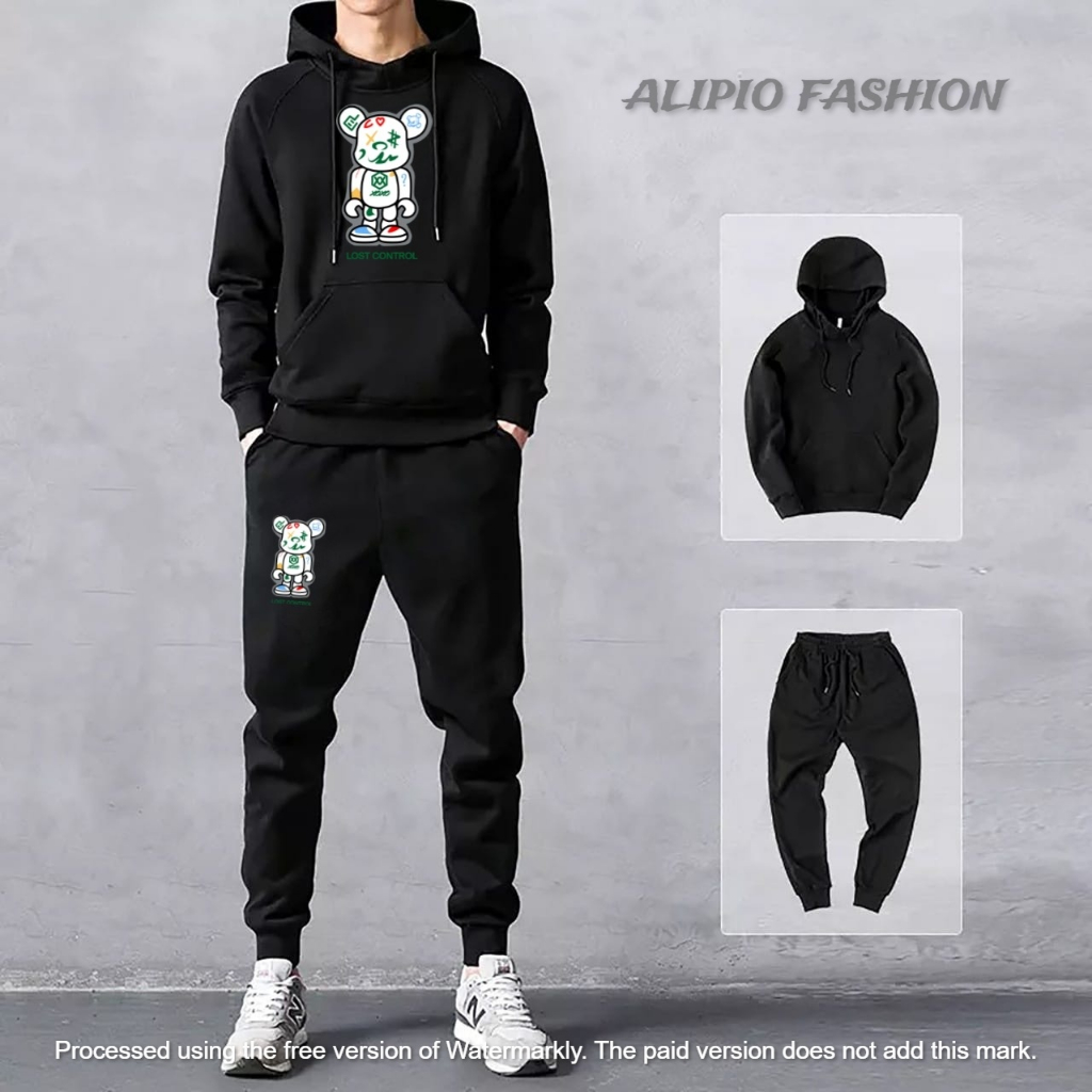 Setelan Pria Hoodie Jogger Panjang  Bakugo Alipio Hoodie / Celana Panjang Pria