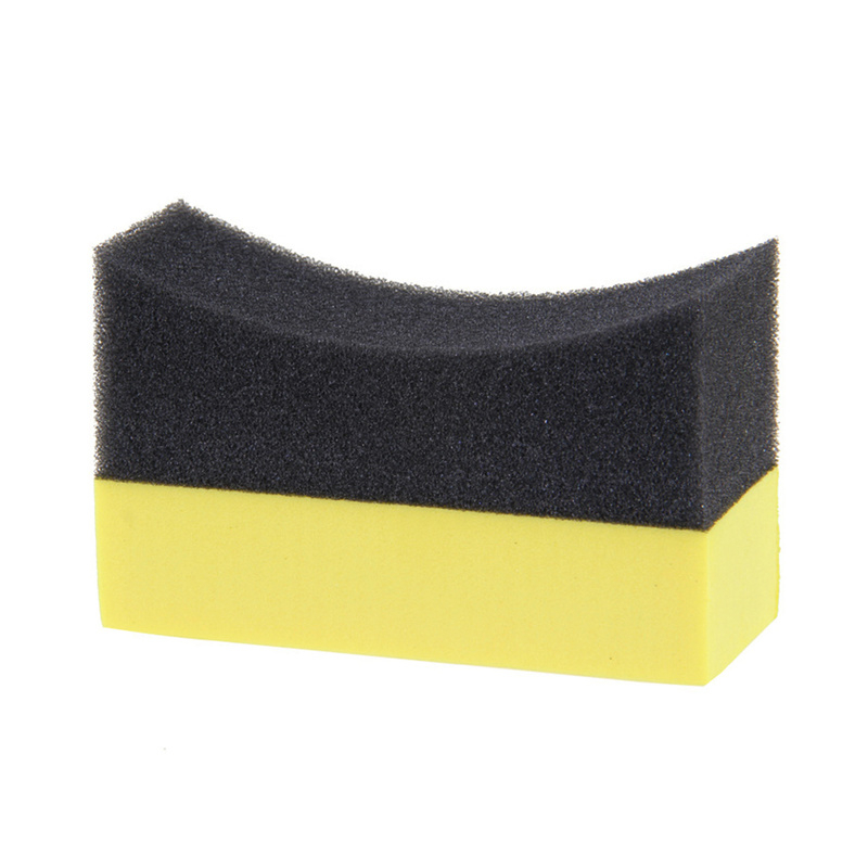 Spons Aplikator Cleaning Sponge Tire Wax Polishing Car - F-95 - Black/Yellow