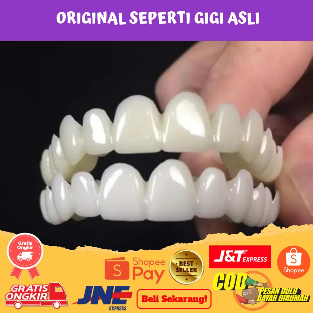 Gigi Palsu Veneer White | Not Snap On Smile | Perapih Gigi Vener White Original | Gigi Bolong | Gigi Patah | Gigi Kuning | Gigi Rusak COD Gigi Palsu Snap On Smile Venner White Gigi Palsu Terlaris