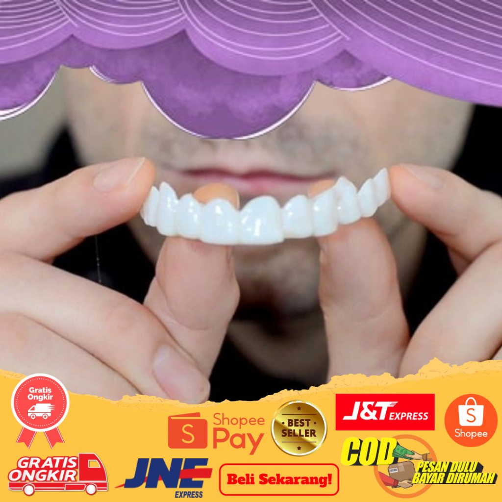 Gigi Palsu Veneer White | Not Snap On Smile | Perapih Gigi Vener White Original | Gigi Bolong | Gigi Patah | Gigi Kuning | Gigi Rusak COD Gigi Palsu Snap On Smile Venner White Gigi Palsu Terlaris