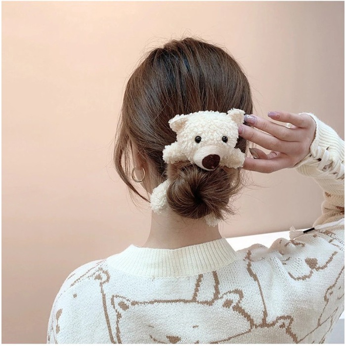 Ikat Rambut Wanita Anak Boneka Cute Bear And Rabbit