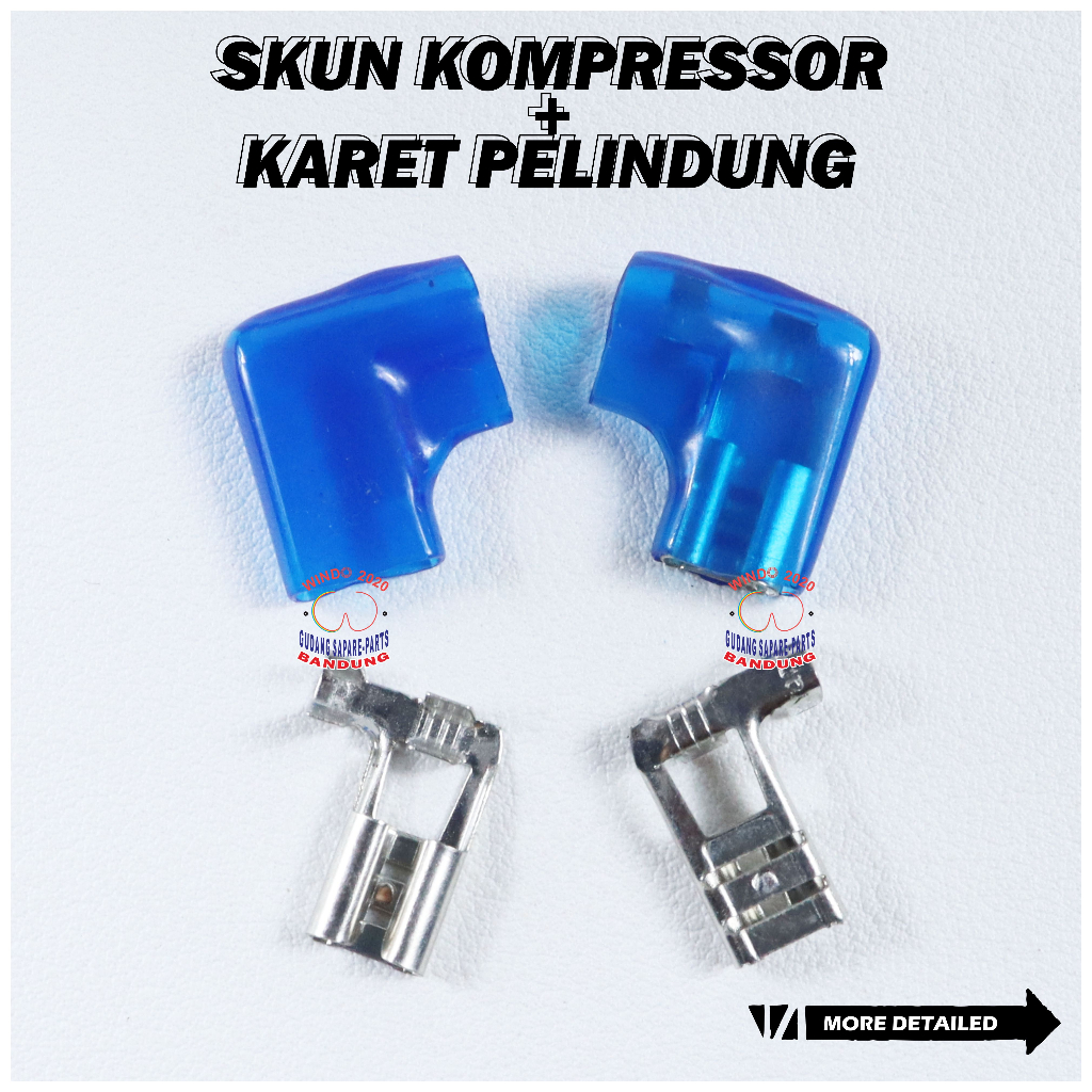 SKUN SOCKET / SOKET KABEL KOMPRESSOR AC PCB KLIP | KARET PENGAMAN SKUN | FAMALE SKUN PLUS PENGAMAN