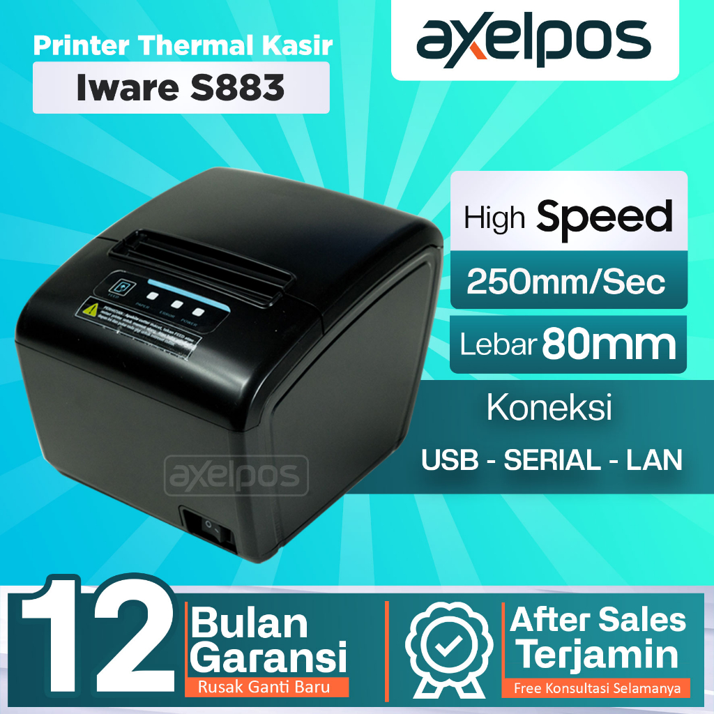 PRINTER KASIR THERMAL BISON S883 KONEKSI USB - SERIAL - ETHERNET AUTO CUTTER