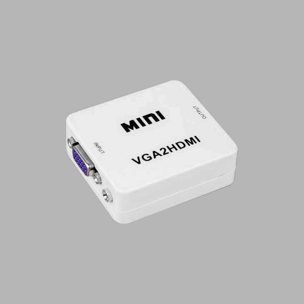 Taffware Saintholly Konverter VGA ke HDMI - ST-218Anda dapat menghubungkan perangkat Anda yang masih menggunakan VGA ke perangkat yang hanya memiliki HDMI. Adaptor ini mendukung HDMI 1.3 dan resolusi 1920x1080 @60 Hz