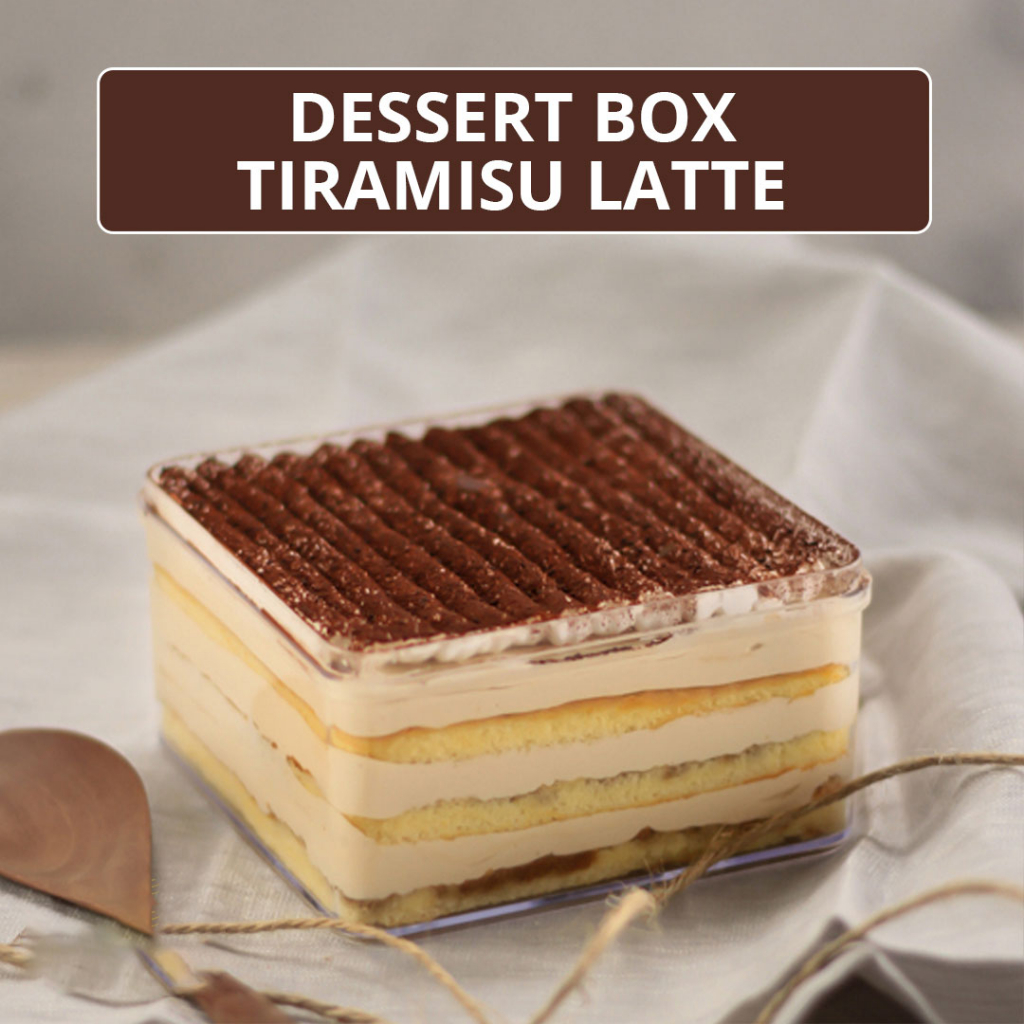 

Momolin Bakery Dessert Box Tiramisu Latte - Kue Tiramissu - Cake Kopi