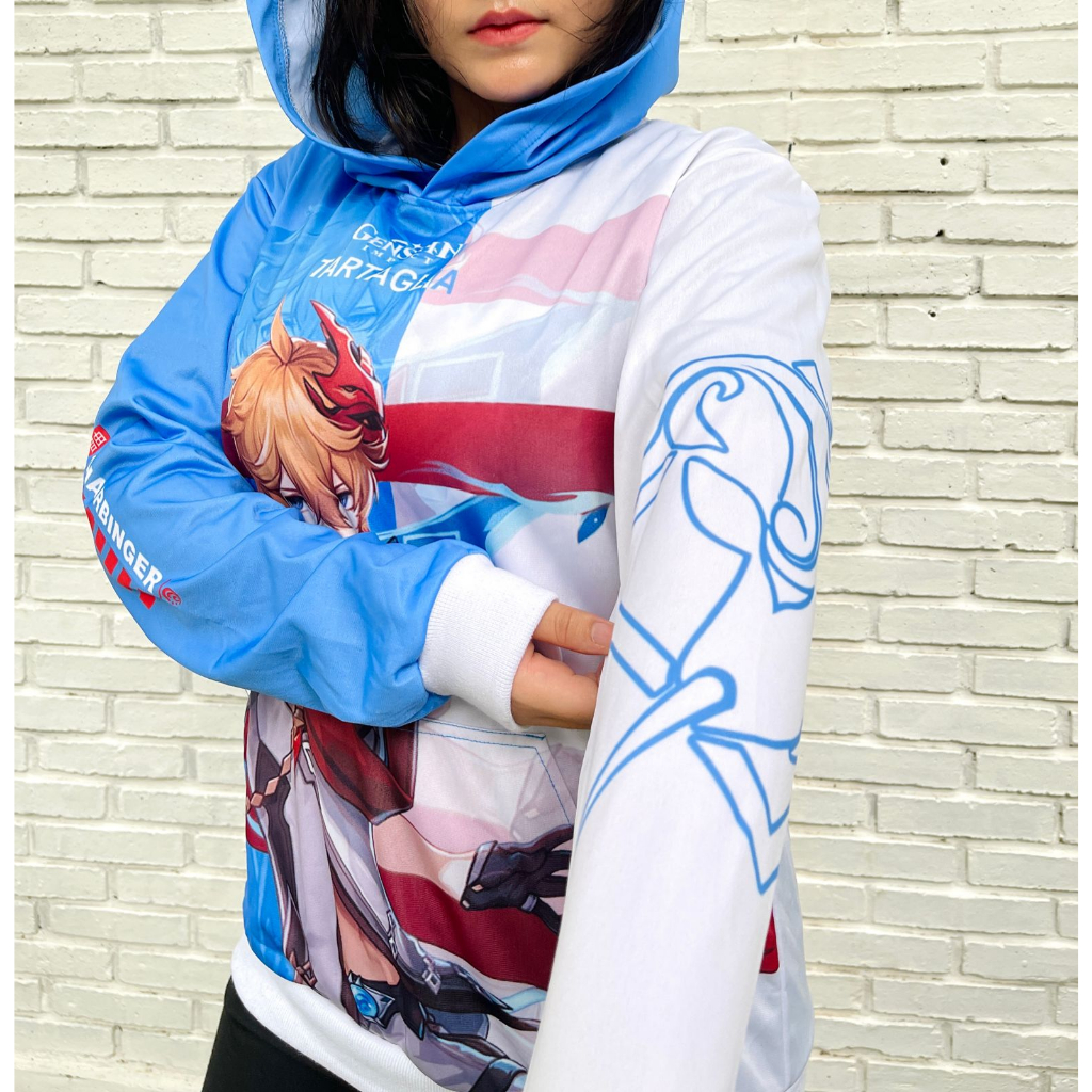 Hoodie Tartaglia Genshin Impact Anime Manga Fullprint Adidas Poly