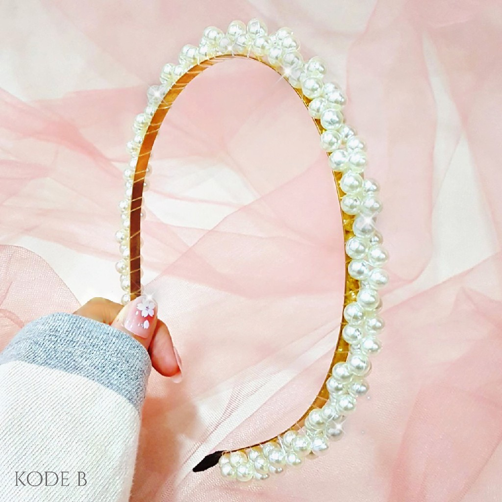 PGX Bando Mutiara Korea Headband Aksesoris Rambut Wanita A454