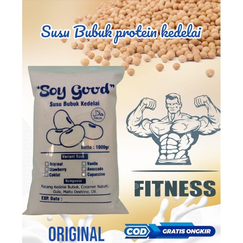 

susu bubuk protein sari kedelai rasa original berat 1000gram