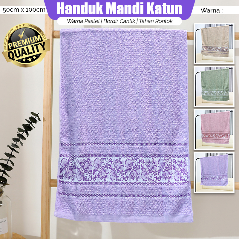 Handuk Mandi Besar Bahan Katun Ukuran 100cm x 50cm Multifungsi Anti Bakteri - J3B2