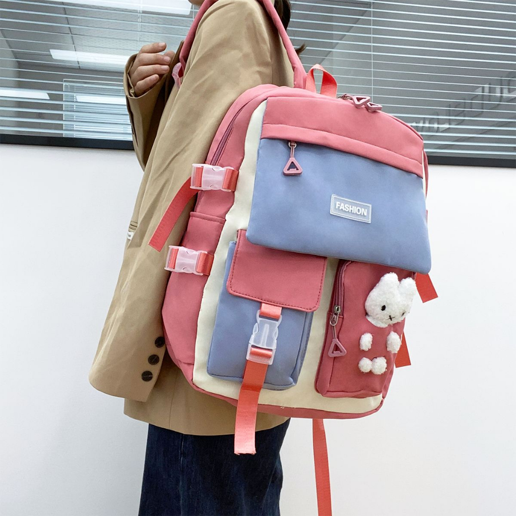 Tas Ransel Sekolah CLOUDS' LOVE 46-98 Backpack Remaja Muat Laptop 16inch Bahan Anti Air WATCHKITE WKOS