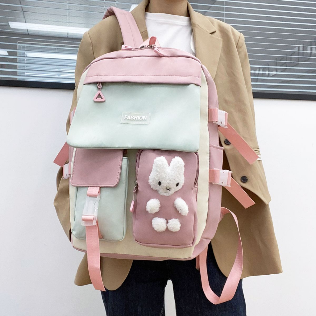 Tas Ransel Sekolah CLOUDS' LOVE 46-98 Backpack Remaja Muat Laptop 16inch Bahan Anti Air WATCHKITE WKOS