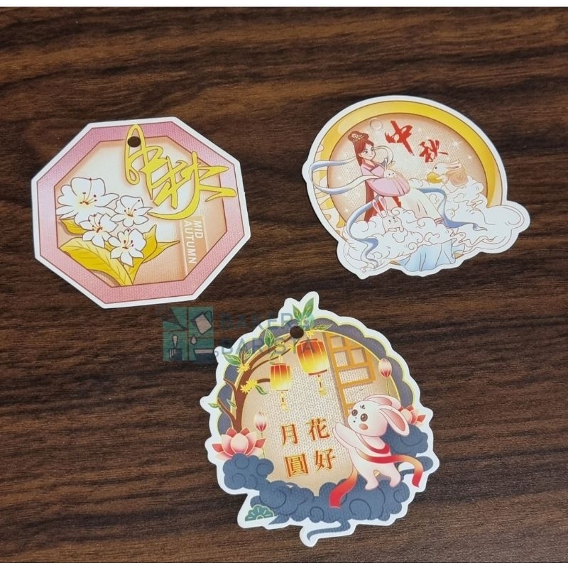 hang tag mooncake cute 10pcs hangtag gantungan ucapan hiasan box kue