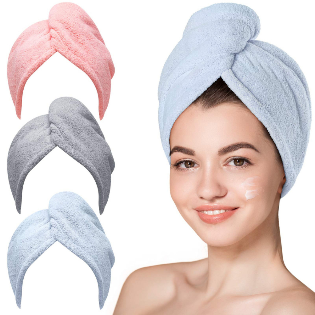 Handuk Keramas Pengering Rambut Microfiber / Hair Drying Towel Cap Handuk Kepala Keramas