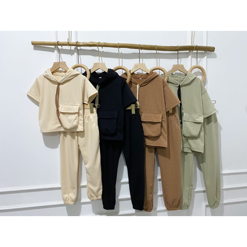 RACHIDKIDS / SETELAN HOODIE ANAK / HOODIE KNIT SET